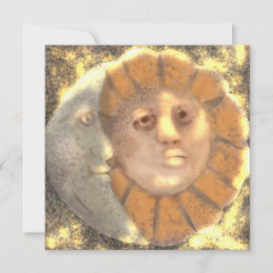 Cartão De Festividades Sun e Moon - Símbolo Relic - Design Trabalho de ar