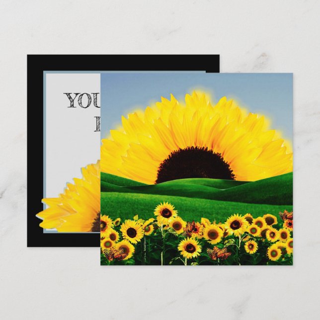 CARTÃO DE FESTIVIDADES SUNFLOWER HILL (Frente/Verso)