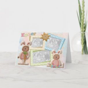 Cartão De Festividades Sunny Easter Triple Photo Frame Card
