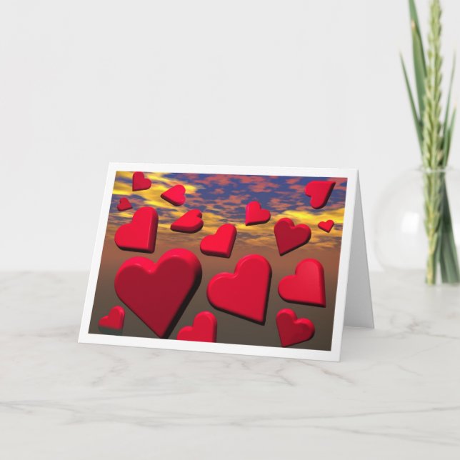 Cartão De Festividades SunsetHearts (Frente)