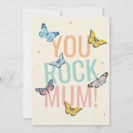 Cartão De Festividades Sunshine & Mint: Um Dia de as mães Floral Vintage