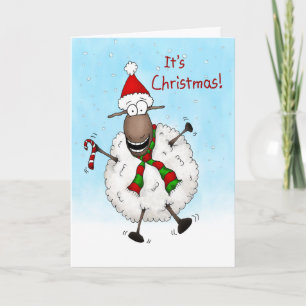 Cartão De Festividades Super Excited It's Christmas Sheep