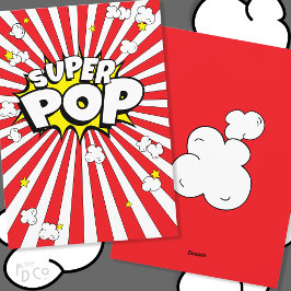 Cartão De Festividades Super Pop! Engraçado, Corny, Pipoca. | Pai vazio