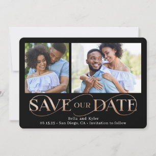 Cartão De Festividades Superb Swirl 2 Fotos Salve A Placa Date