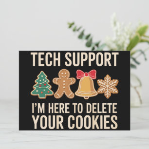 Cartão De Festividades Suporte Técnico de Natal Aqui Para Excluir Cookies
