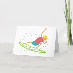 Cartão De Festividades Surfe