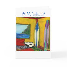 Surfista de BeMyValentine GreetingCard©2016Soul