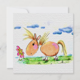 Cartão De Festividades Süsse Pferdekarte, Pferde Aquarell Illustration