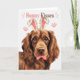 Cartão De Festividades Sussex Spaniel Dog Bunny Ears para Páscoa