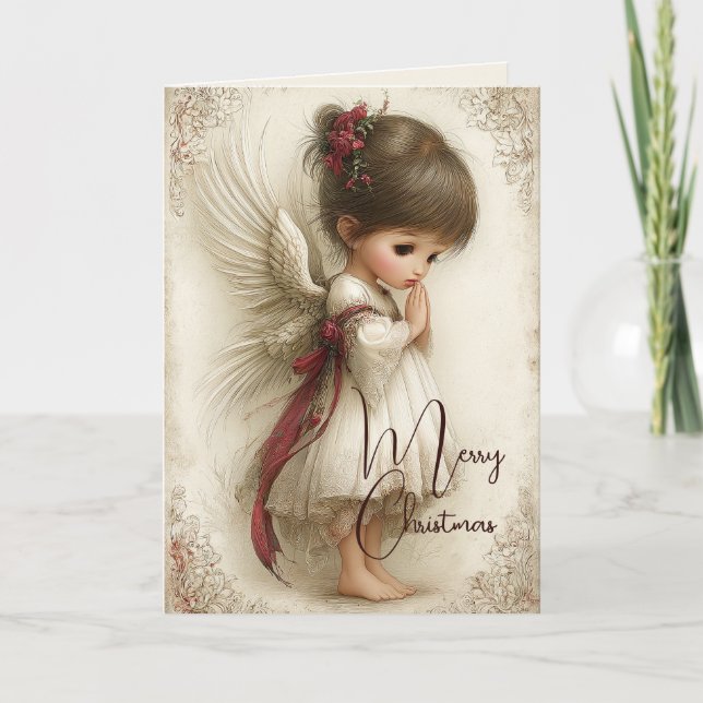 Cartão De Festividades Sussurros de um Halo de Natal (Frente)