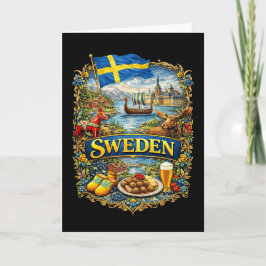 Cartão De Festividades Sweden