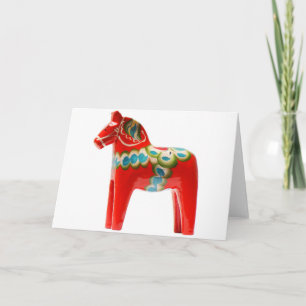 Cartão De Festividades Sweden Dala Horse