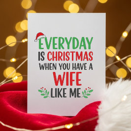 Cartão De Festividades Sweet Funny Husband Christmas Greeting