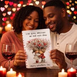 Cartão De Festividades Sweet Hugging Sweethearts Valentine Card