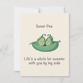 Cartão De Festividades Sweet Pea Valentine Postcard