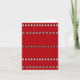 Cartão De Festividades Sweet Red Knit, Natal