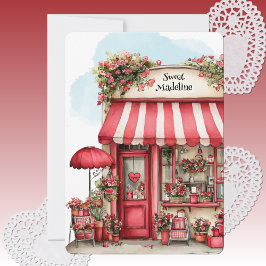 Cartão De Festividades Sweet Valentine Flower Shop Personalized Flat