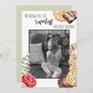 Cartão De Festividades Sweetest Holidays Flat Holiday Card