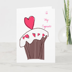 Cartão De Festividades Sweetheart Cupcake Card