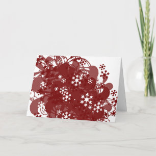 Cartão De Festividades Swirling Snow Red