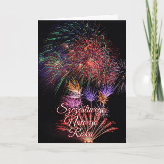 Cartão De Festividades Szczęśliwego Nowego Roku ou feliz ano novo
