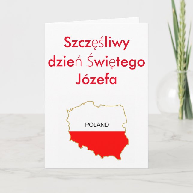 Cartão De Festividades Szczęśliwy dzień Świętego Józefa (Frente)