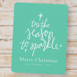 Cartão De Festividades T é a estação para despertar a árvore de Natal mod