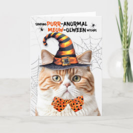 Cartão De Festividades Tabby British Halloween Cat PURRanormal MEOWolbetw