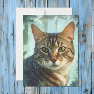 Cartão De Festividades Tabby Cat Tabby