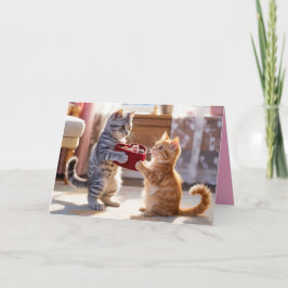Cartão De Festividades Tabby Kitten Valentine's Day Card