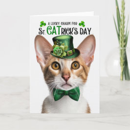 Cartão De Festividades Tabby Oriental Shorthair Cat Rua CATrick
