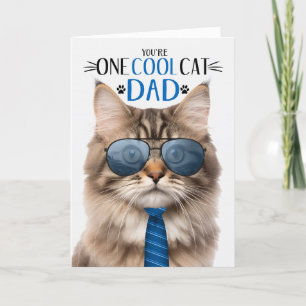 Cartão De Festividades Tabuleiro Tricolor Cat Dia de os pais Um Gato Lega