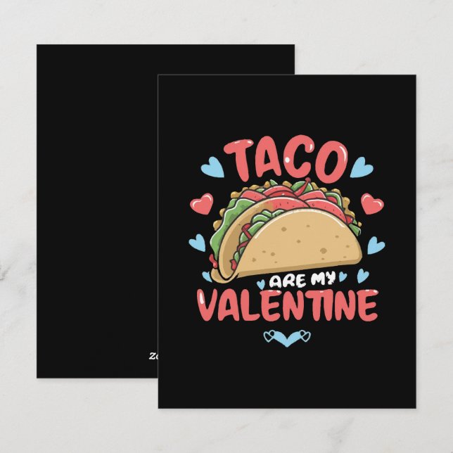 Cartão De Festividades Taco-valente (Frente/Verso)
