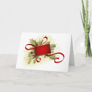 Cartão De Festividades Tag do presente de época natalícia do Natal com