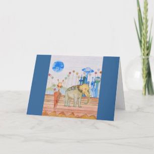 Cartão De Festividades TAMA e seu elefante