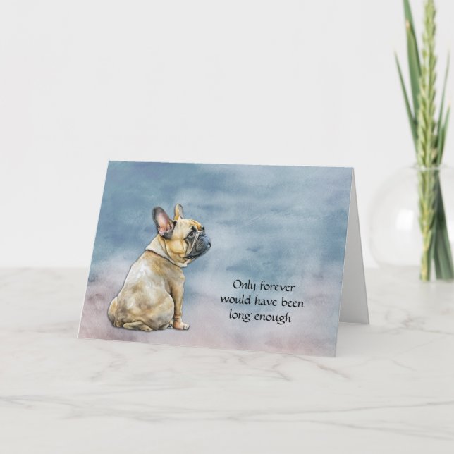 Cartão De Festividades Tan French Bulldog Sympathy Condolence Card (Frente)