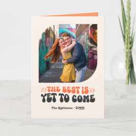 Cartão De Festividades Tangerine Pop Champagne Retro New Year Photo