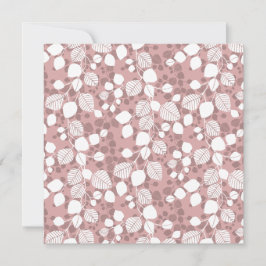 Cartão De Festividades Tangled Foliage Canopy Botanical Blush Art Card