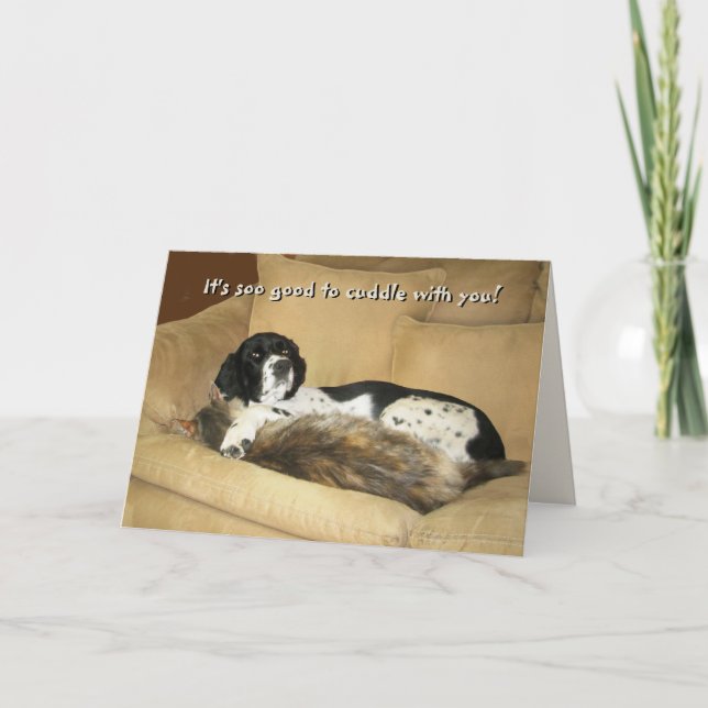 Cartão De Festividades Tão bom para te abraçar (Frente)