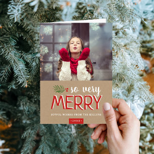 Cartão De Festividades Tão Feliz 2 Foto Dobrada