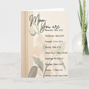 Cartão De Festividades Tão floral escritura personalizada dia das mães