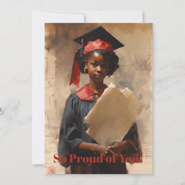 Cartão De Festividades Tão Orgulhoso do nosso Formando (Frente)