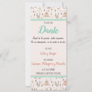 Cartão De Festividades Tarjeta de Bautizo, Nacimiento