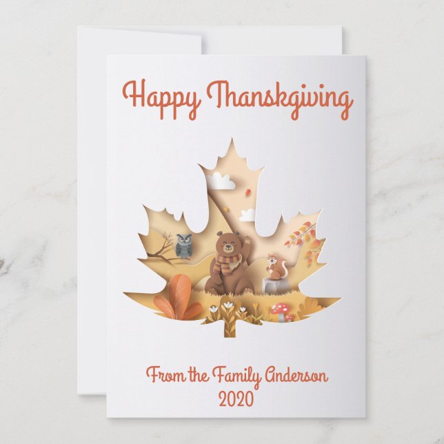 Cartão De Festividades Tarjeta de felicitacion de agradecimiento (Frente)