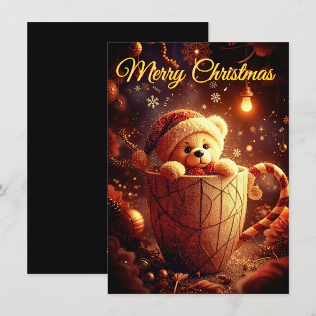 Cartão De Festividades Tarjeta de Navidad  (Frente/Verso)