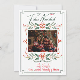 Cartão De Festividades Tarjeta Festiva Navidades de Botánico Mistletoe