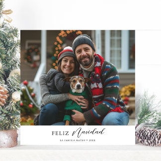 Cartão De Festividades Tarjeta Fotográfica De Feliz Navidad | Natal