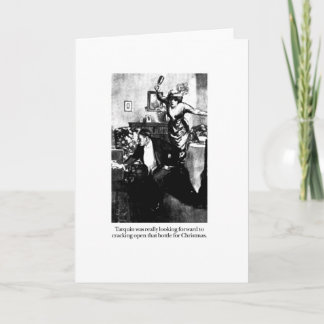 Cartão De Festividades Tarquin olha para a frente ao Natal