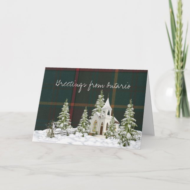 Cartão De Festividades Tartan provincial original de Ontário (Frente)