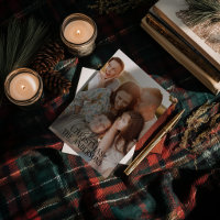 Tartan Xadrez Personalizado Nome da Família Foto